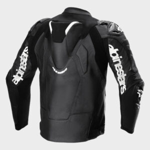 alpinestars atem v5 black leather jacket