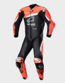 alpinestars gp plus v4 leather black orange suit