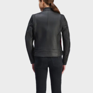 alpinestars stella dyno black red leather jacket