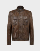 belstaff hand waxed gangster brown jacket