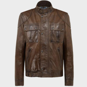 belstaff hand waxed gangster brown jacket
