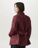 belstaff women waxed cotton trialmaster motorcycle jacket