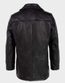 schott nyc mens black leather overcoat