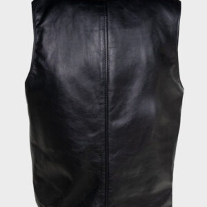 schott nyc naked cow hide moto black vest