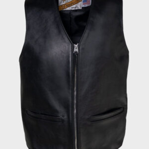 schott nyc naked cow hide moto vest