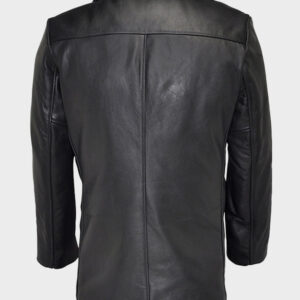 schott nyc naval pea black leather coat